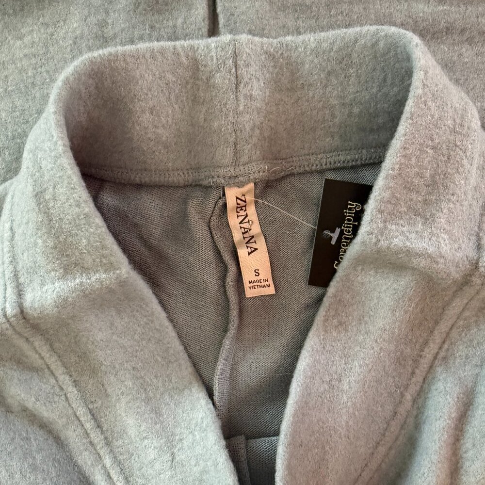 Zenana Fuzzy Soft Fleece High Rise Wide Flare Leg  Lightweight Cozy Lounge Pants - Picture 8 of 11